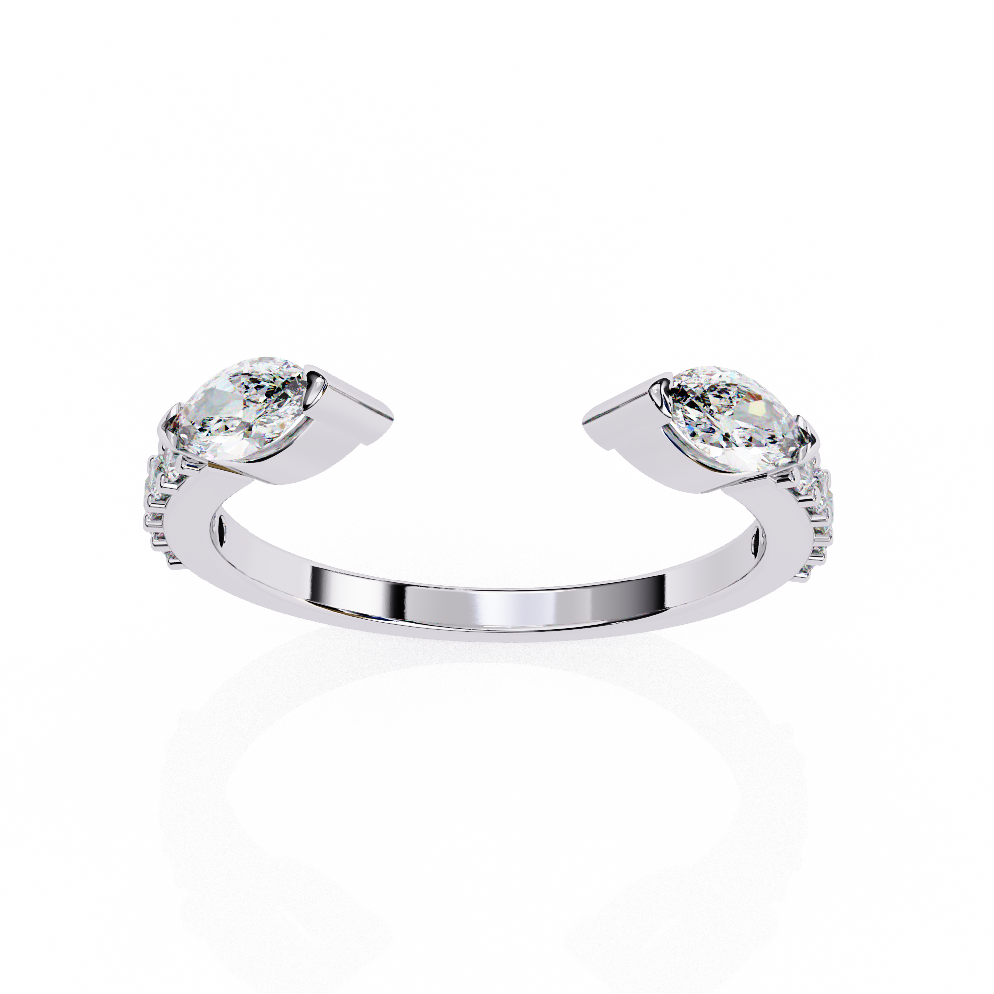 Solitairekart 0.47ct 14K Gold Studded Natural Diamond Marquise Shape Ring-HI Color, VS-SI Clarity